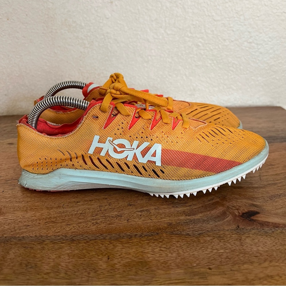 Hoka U Cielo X‎ LD Radiant Yellow Camellia Spike Track Shoes Size 7